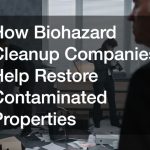 How Biohazard Cleanup Companies Help Restore Contaminated Properties